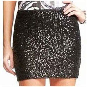 NWT Express Black Sequin Mini Skirt